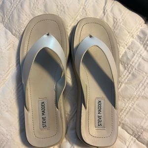 Steve Madden Platform Flip Flops.